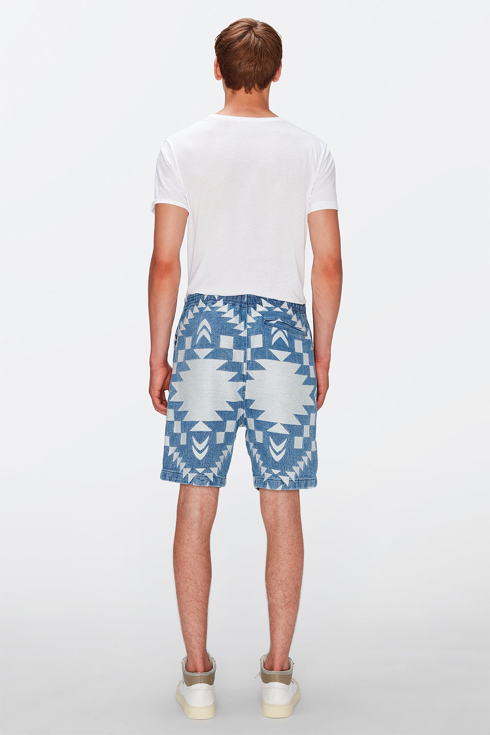 Jogger Short Indigo Jacquard - BEVAVA