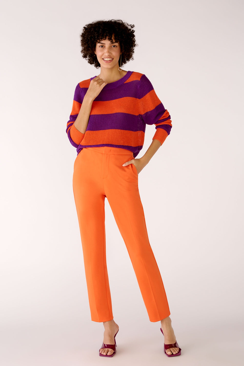 Knitted Jumper With Stripes - BEVAVA