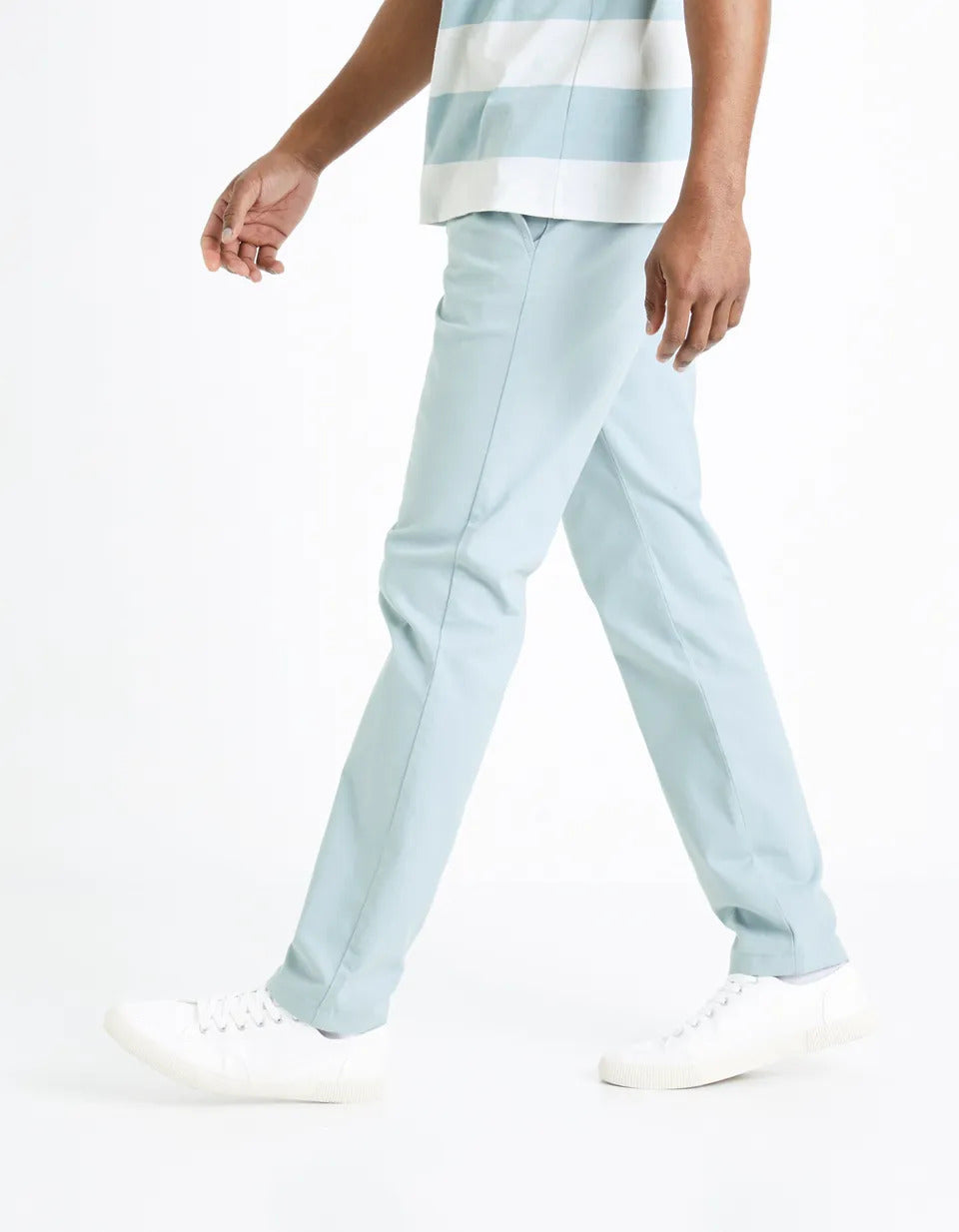 Light Blue Chino Trousers - BEVAVA