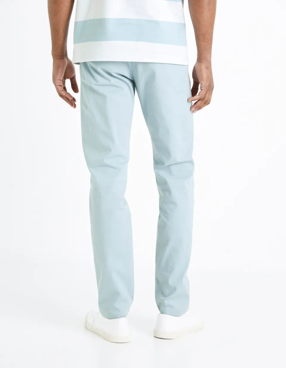 Light Blue Chino Trousers - BEVAVA
