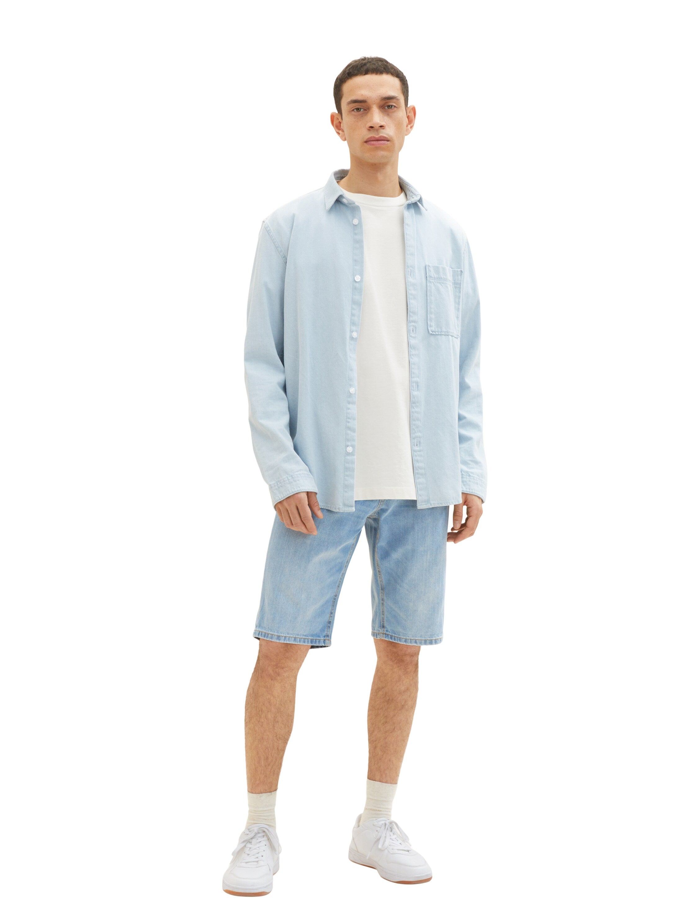 Light Blue Denim Shorts - BEVAVA