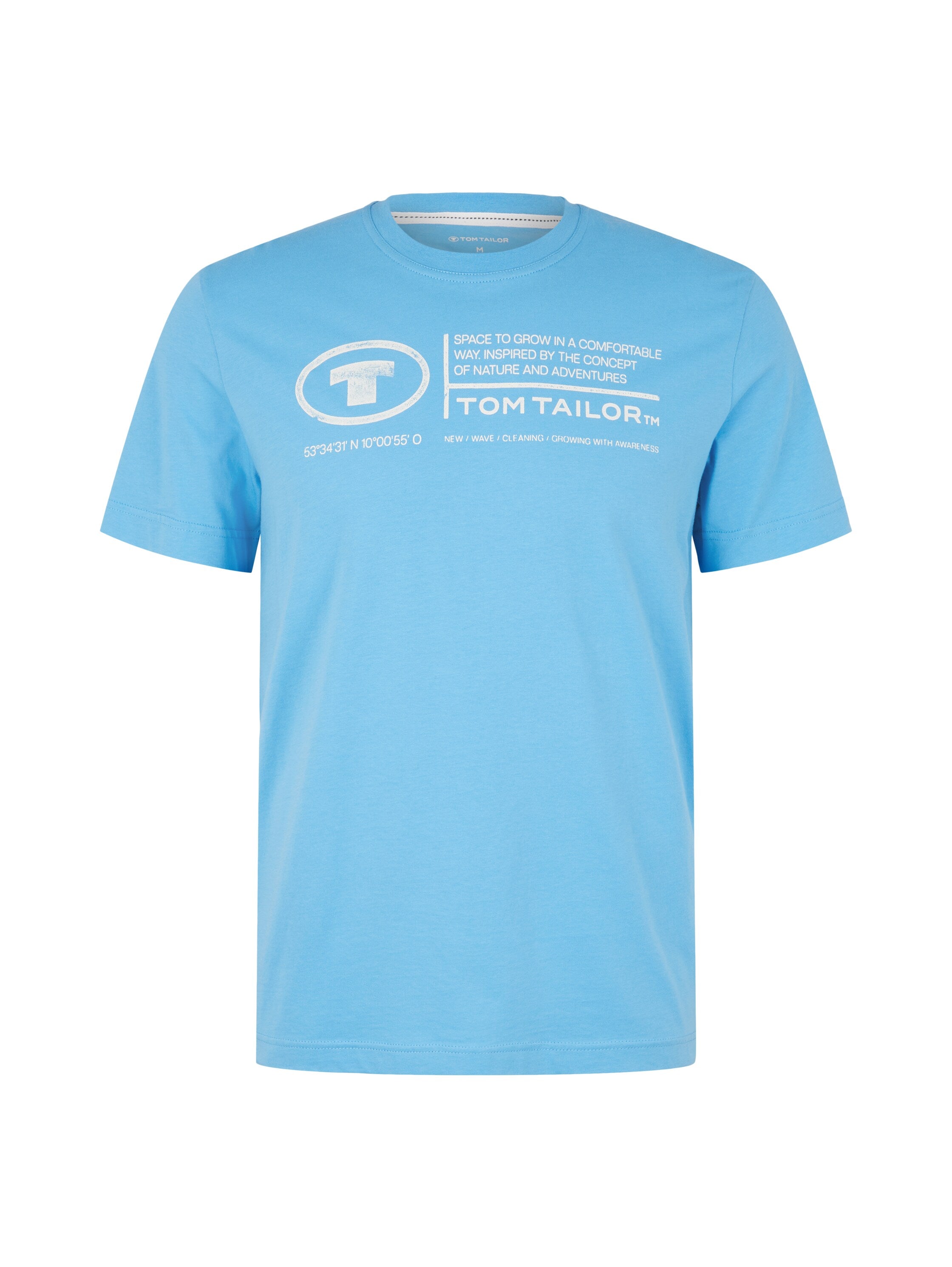 Light Blue Short Sleeve Graphic T-Shirt - BEVAVA
