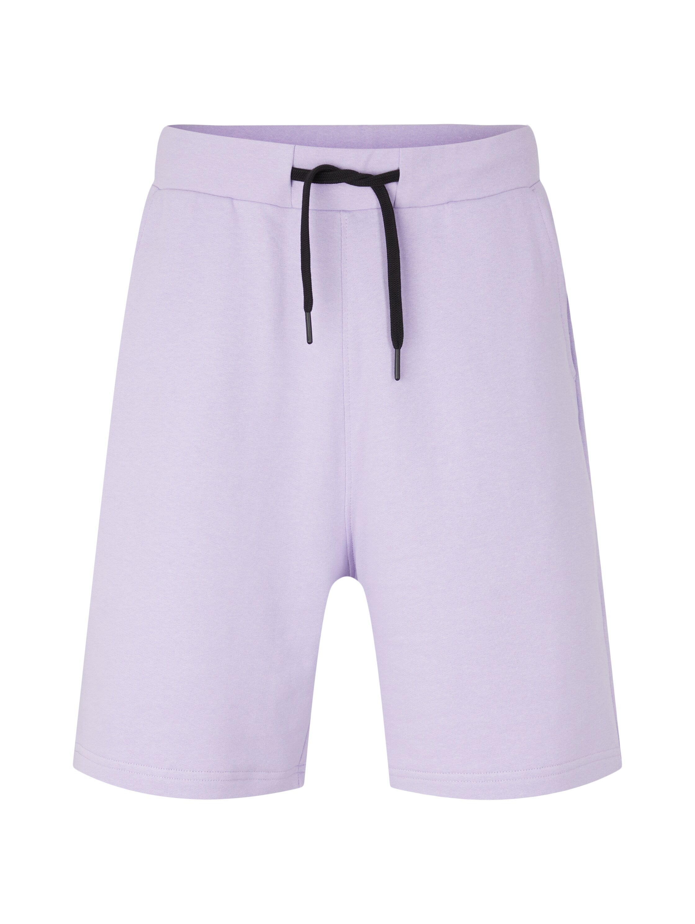 Lilac Purple Knitted Shorts With Black Drawstring