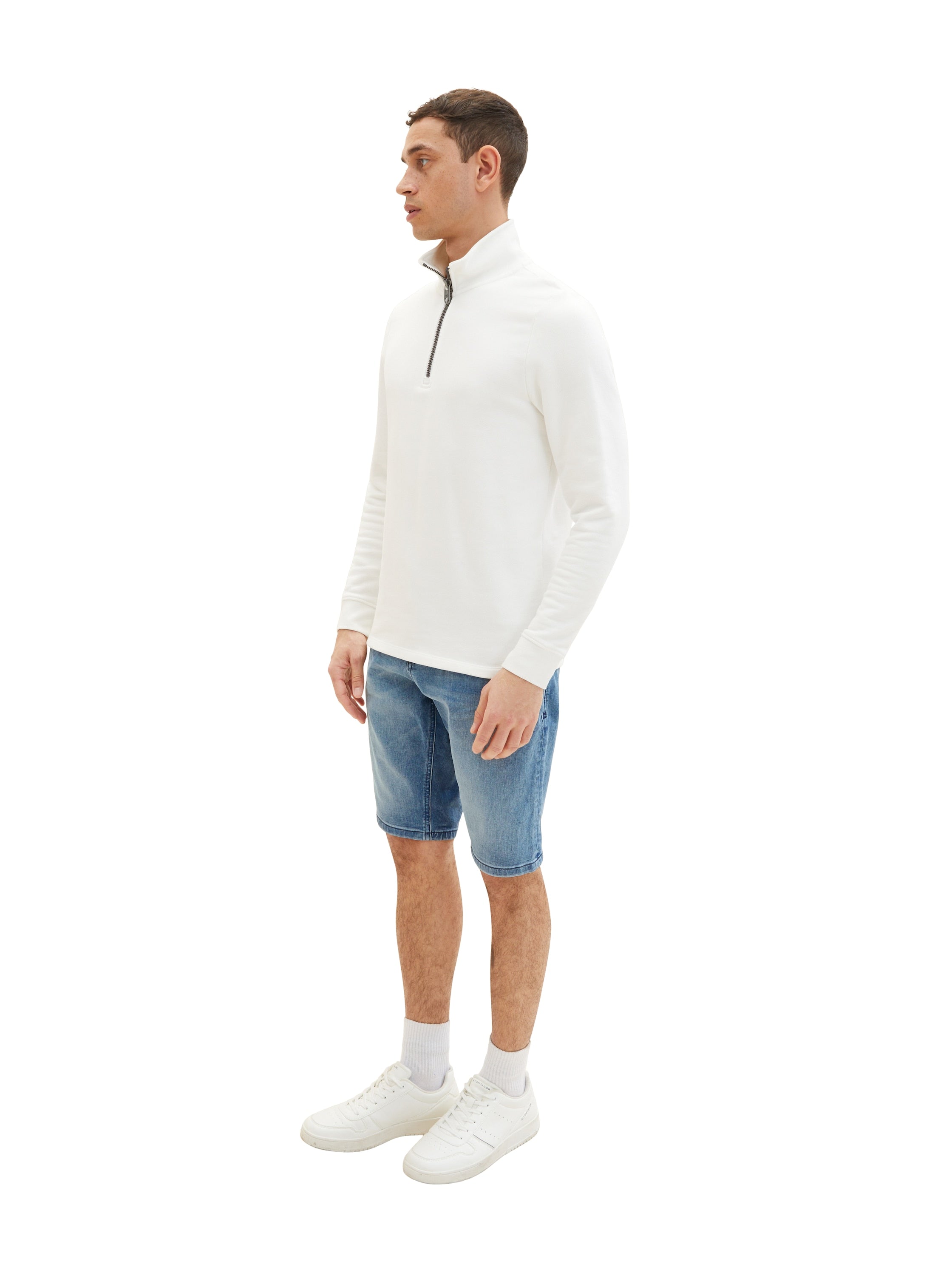 Mid Wash Denim Shorts - BEVAVA