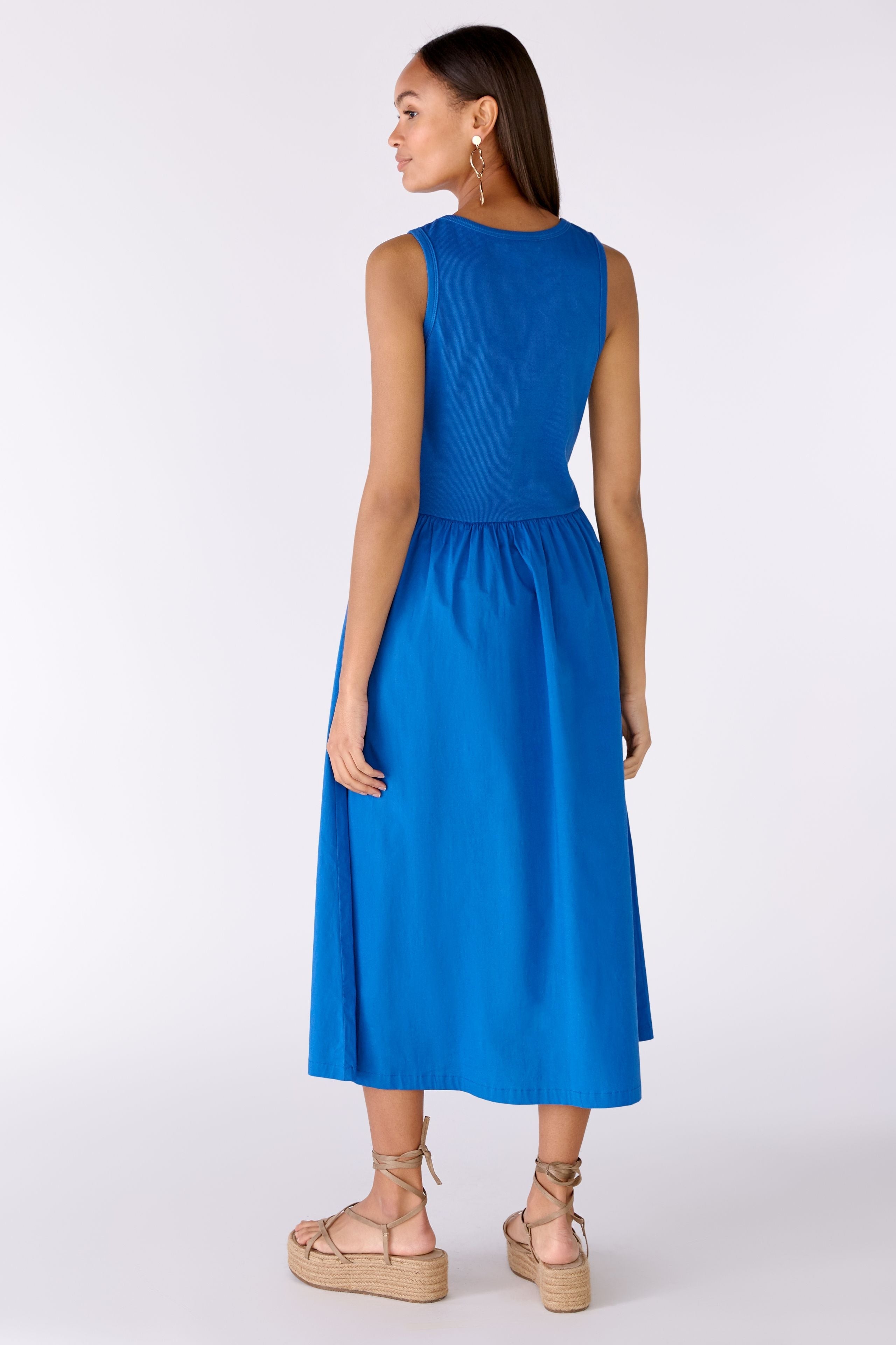 Midi Dress Cotton Stretch Patched Oui