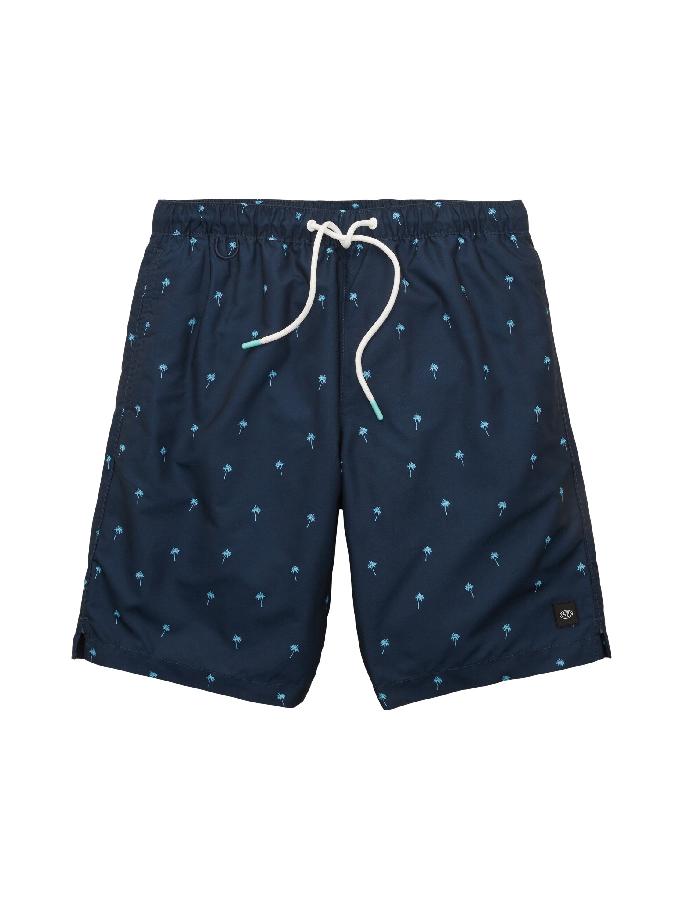 Navy Blue All-Over Print Swimming Trunks - BEVAVA