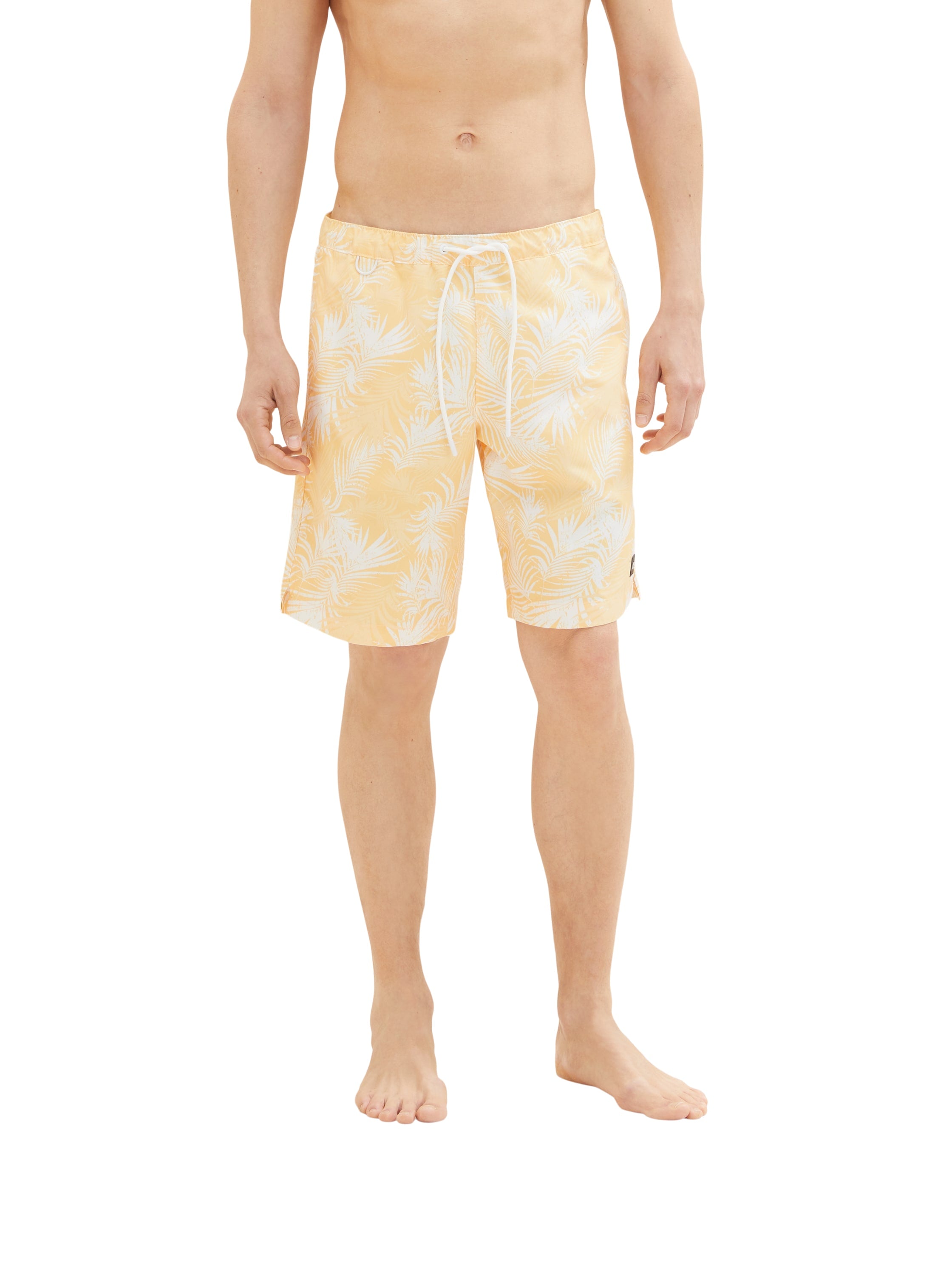 Pale Orange All-Over Print Swimming Trunks - BEVAVA