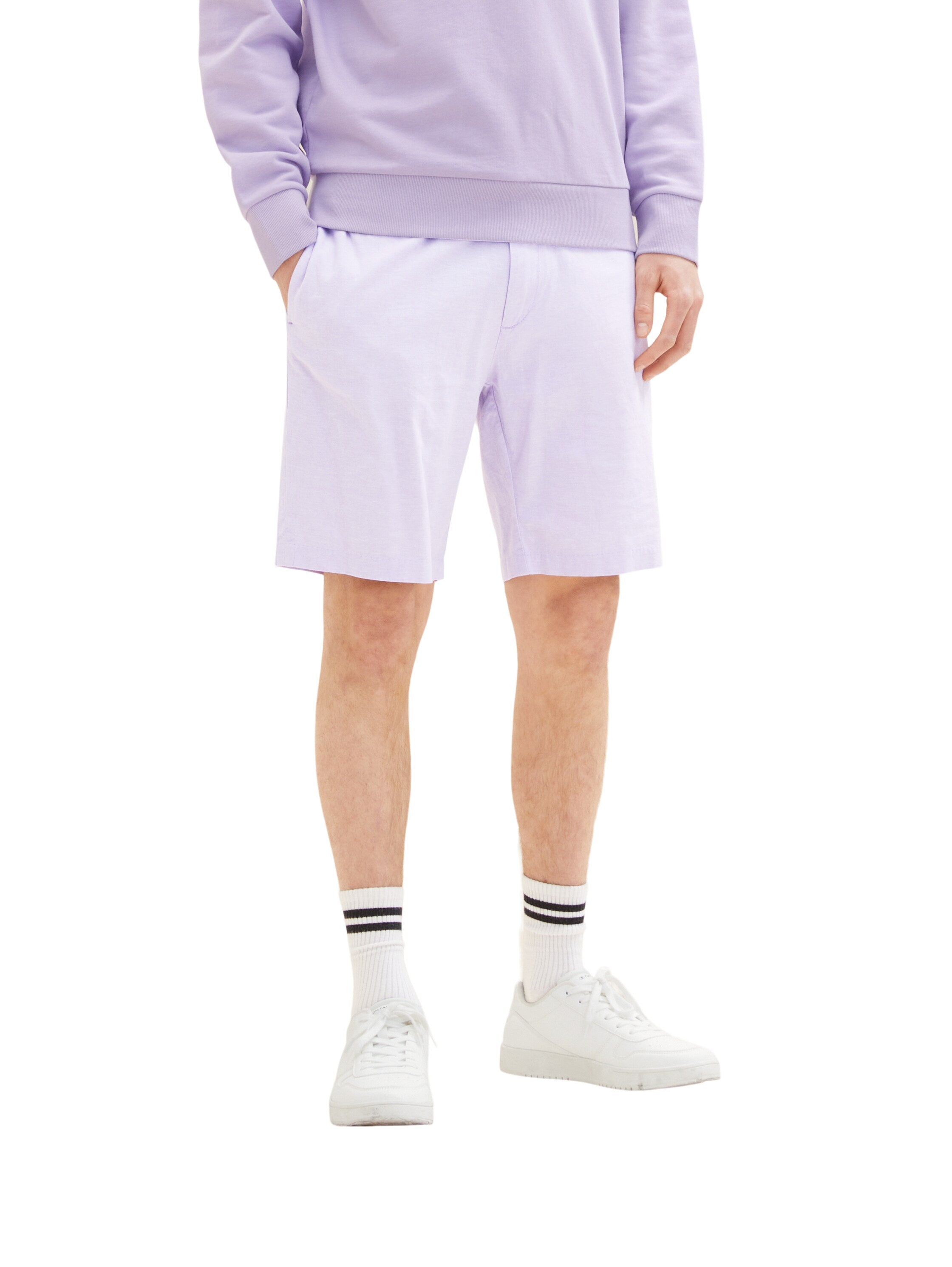Pale Purple Chino Shorts With Drawstring