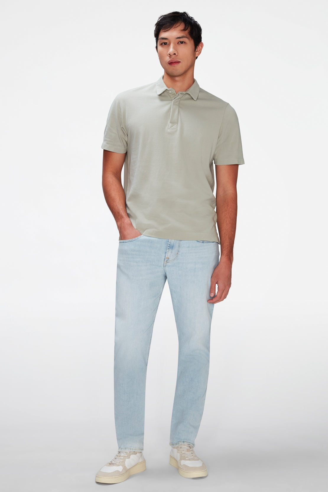Polo Piquet Pewter Green