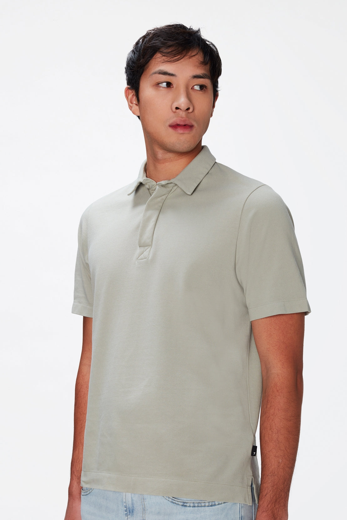 Polo Piquet Pewter Green