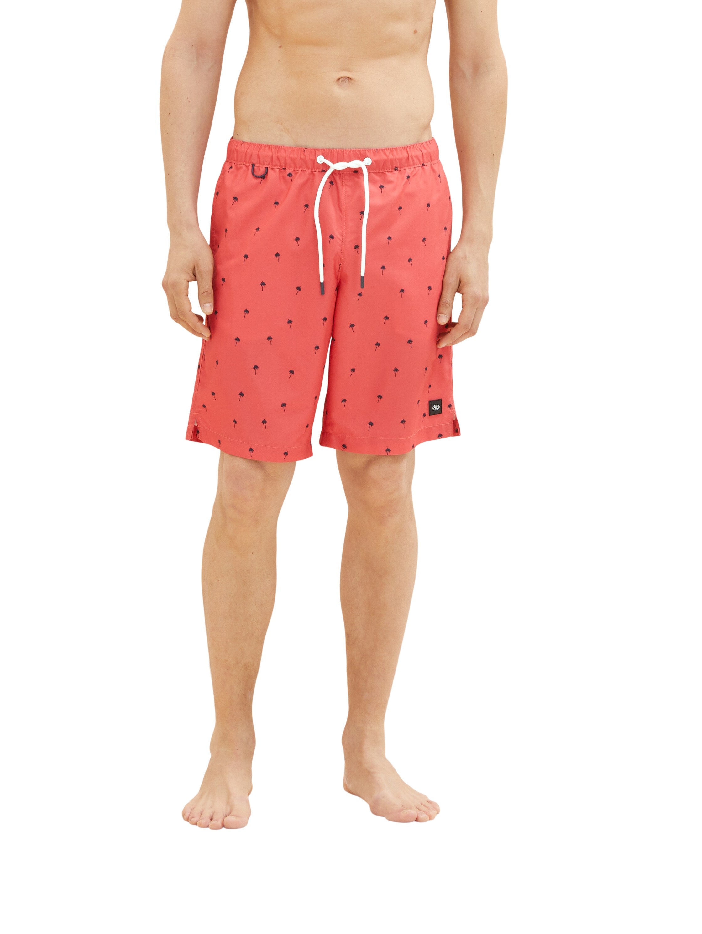 Red All-Over Print Swimming Trunks - BEVAVA