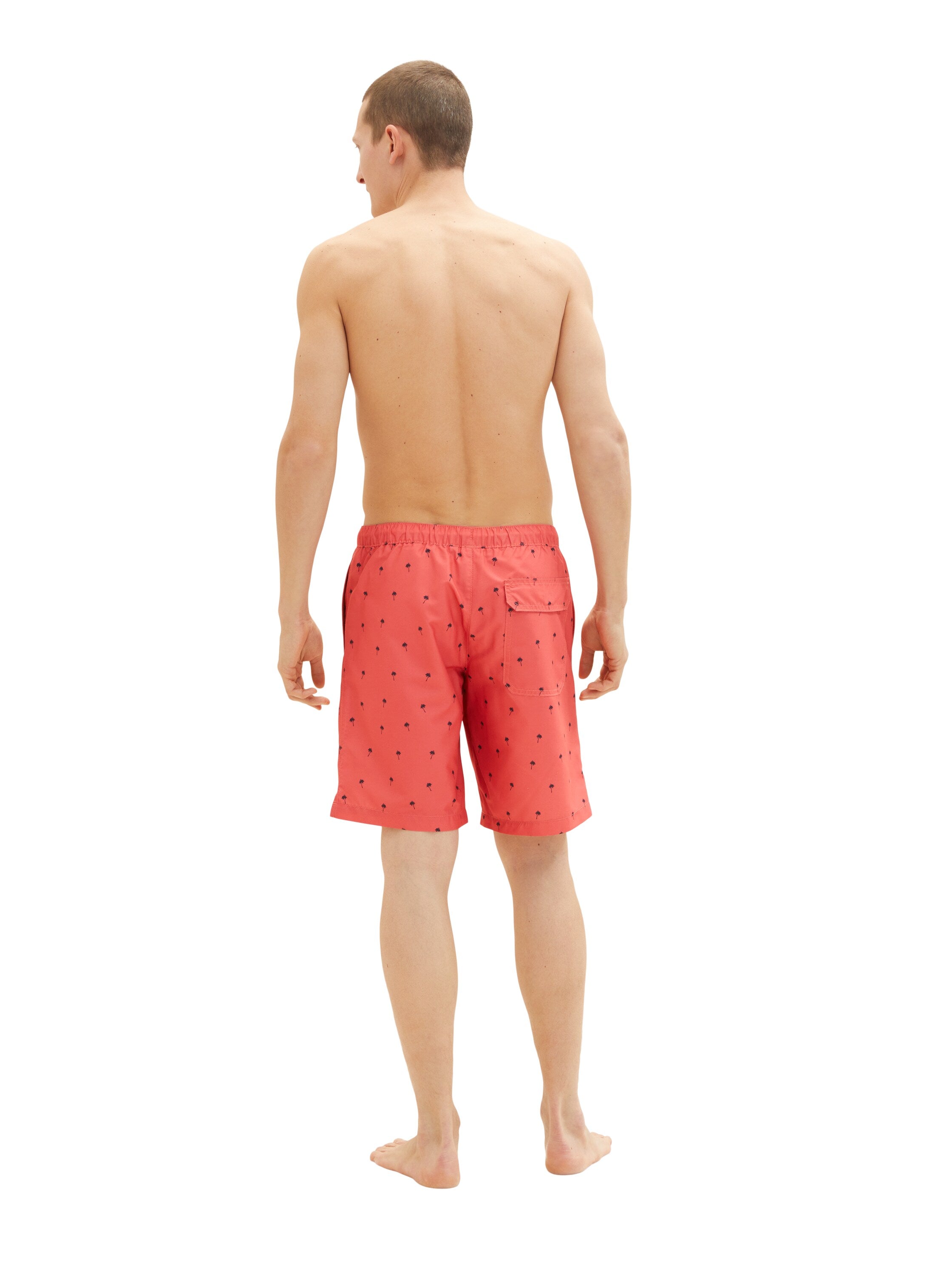 Red All-Over Print Swimming Trunks - BEVAVA