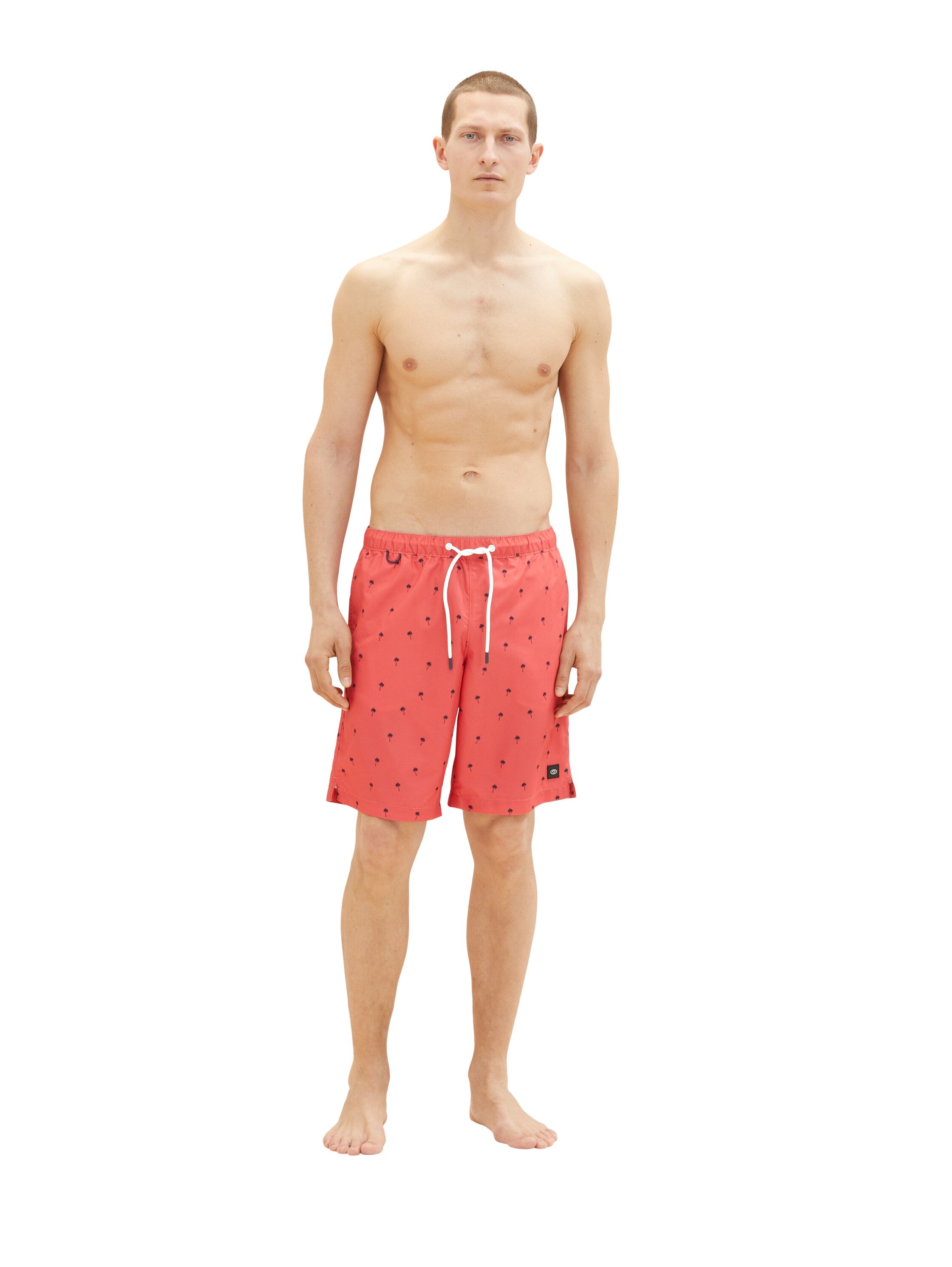 Red All-Over Print Swimming Trunks - BEVAVA