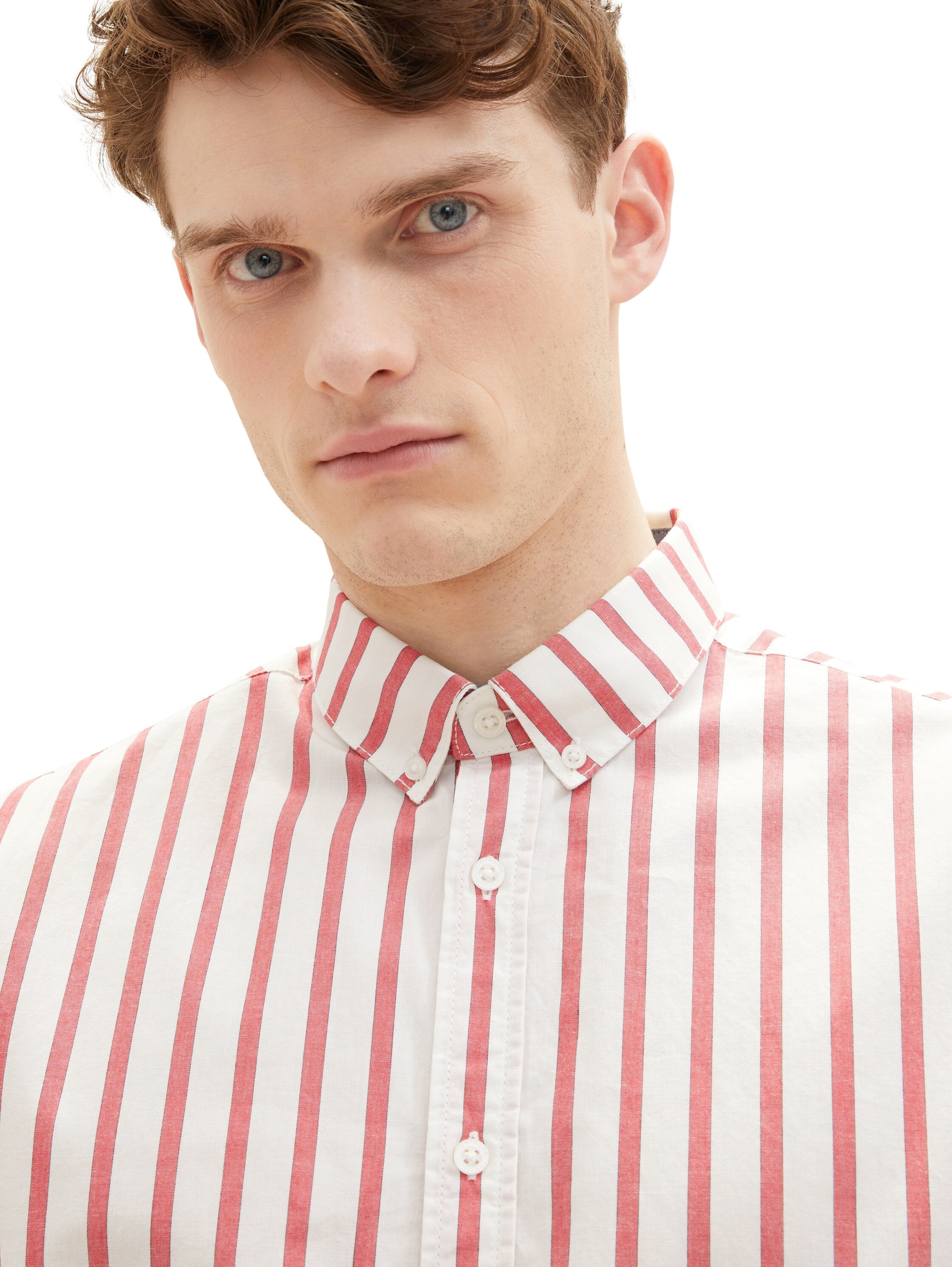 Red Long Sleeve Striped Shirt Tom Tailor