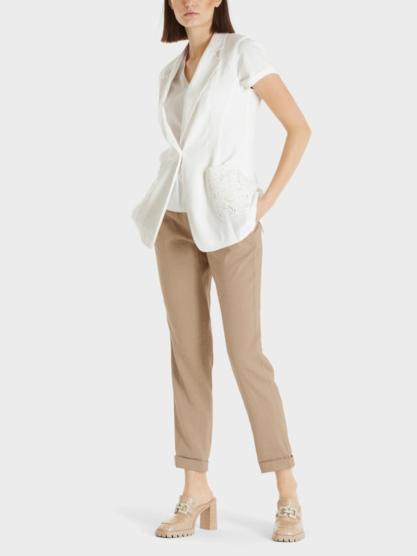 Sleeveless Linen Blazer