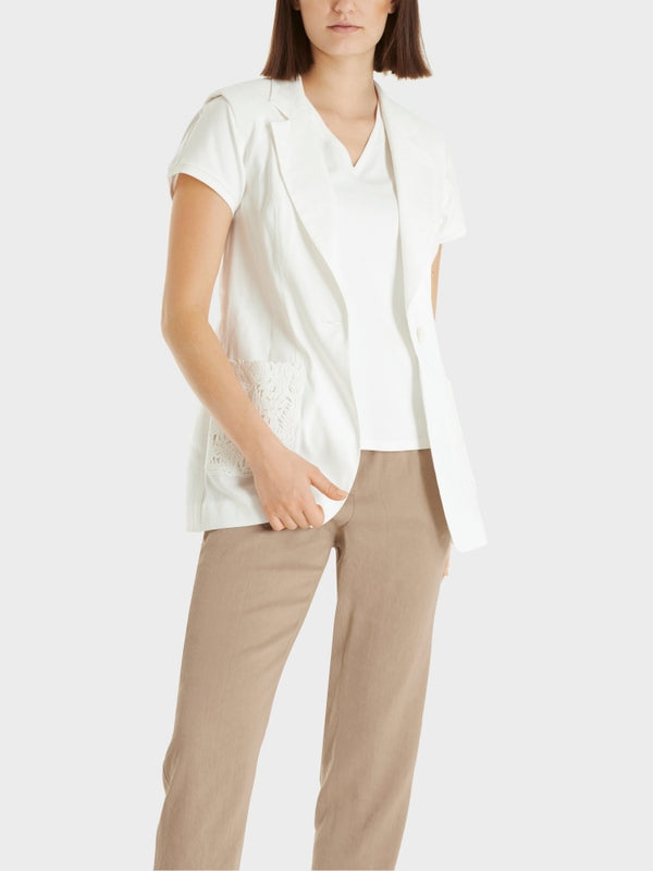 Sleeveless Linen Blazer