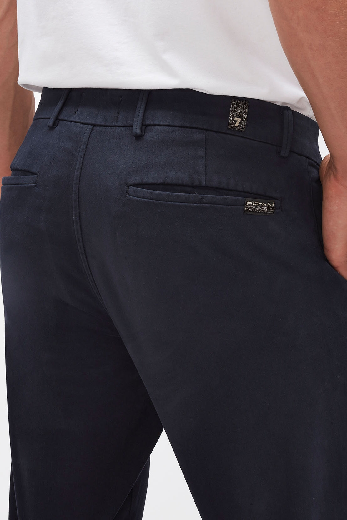 Slimmy Chino Luxe Performance Sateen Navy - BEVAVA