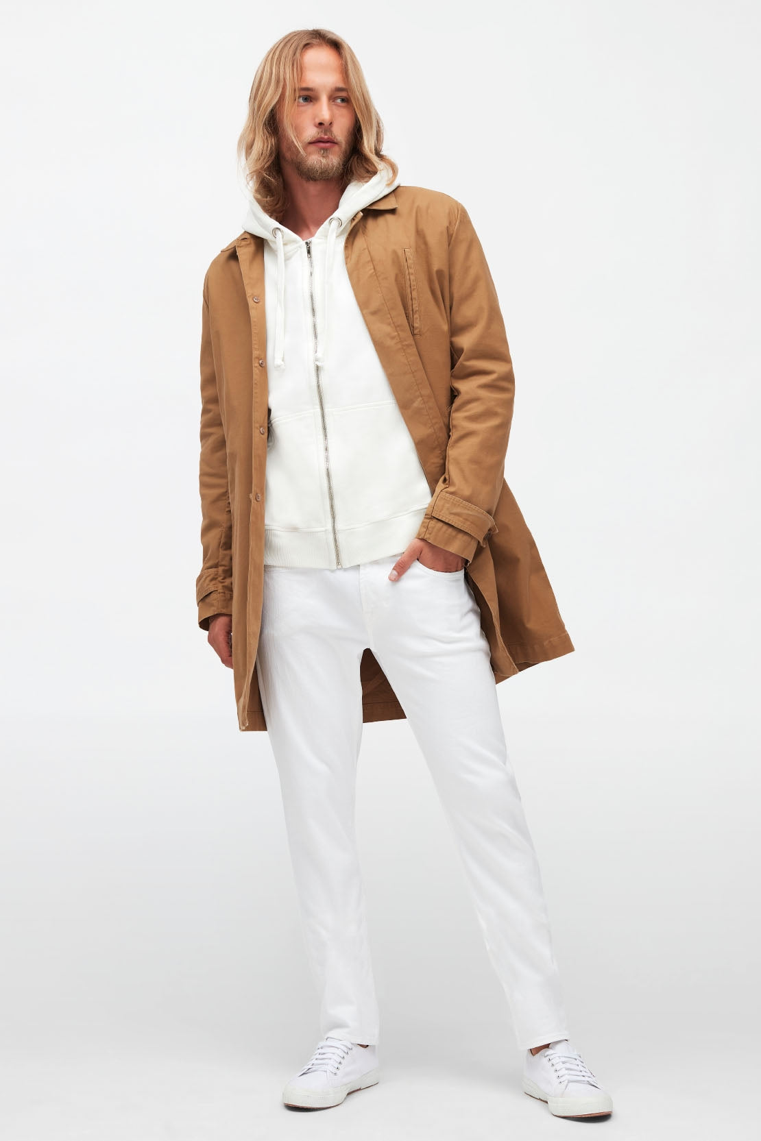 Slimmy Tapered Luxe Performance White White - BEVAVA