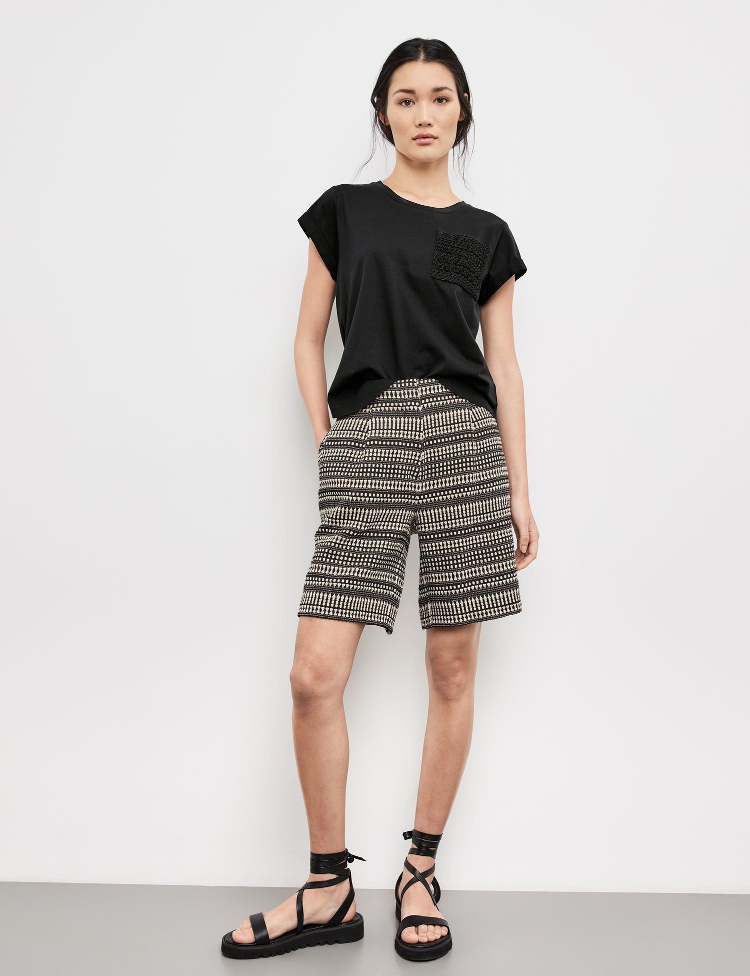 Top With Crochet Chest Pocket