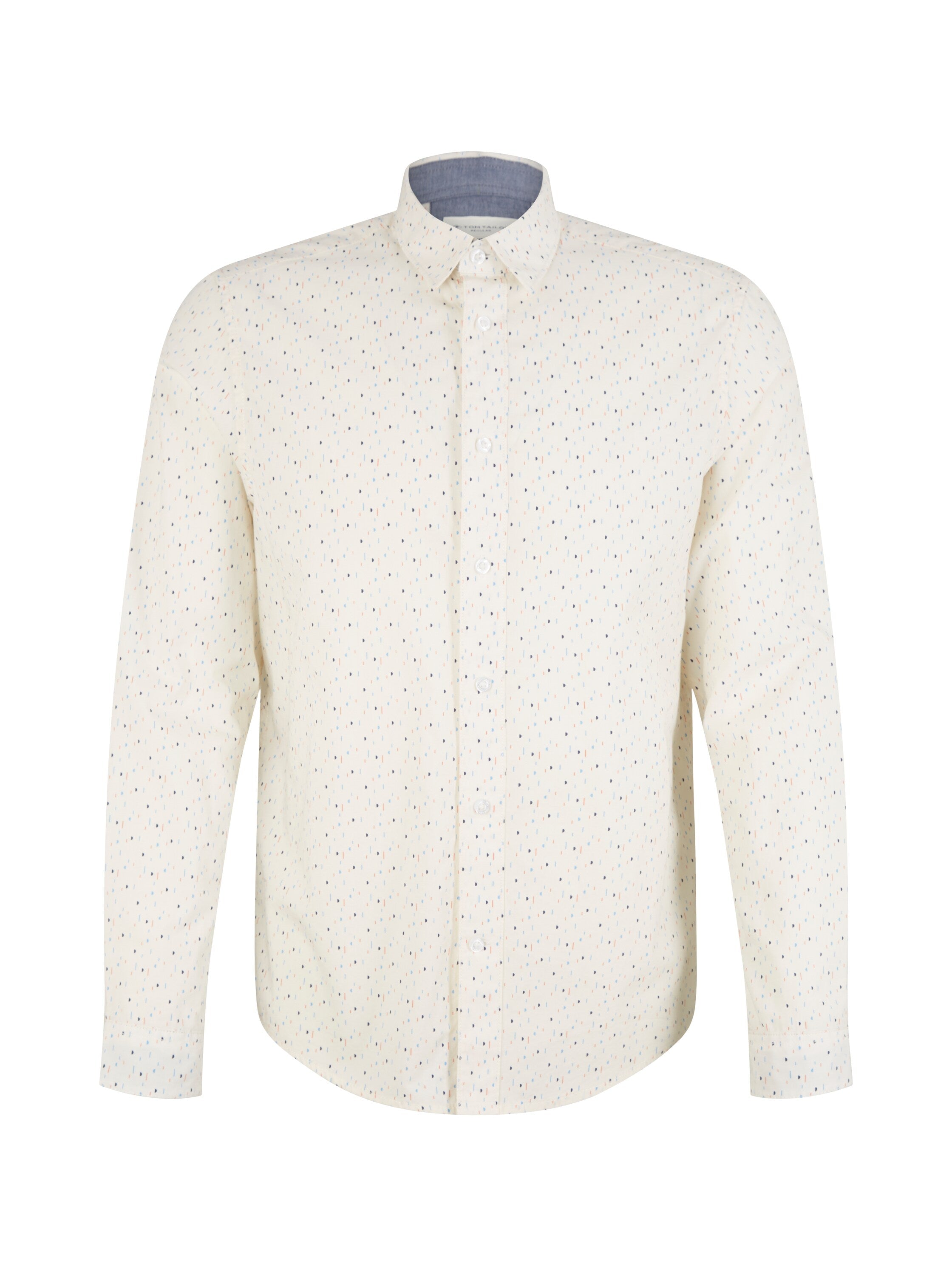 White All-Over Print Long Sleeve Shirt Tom Tailor