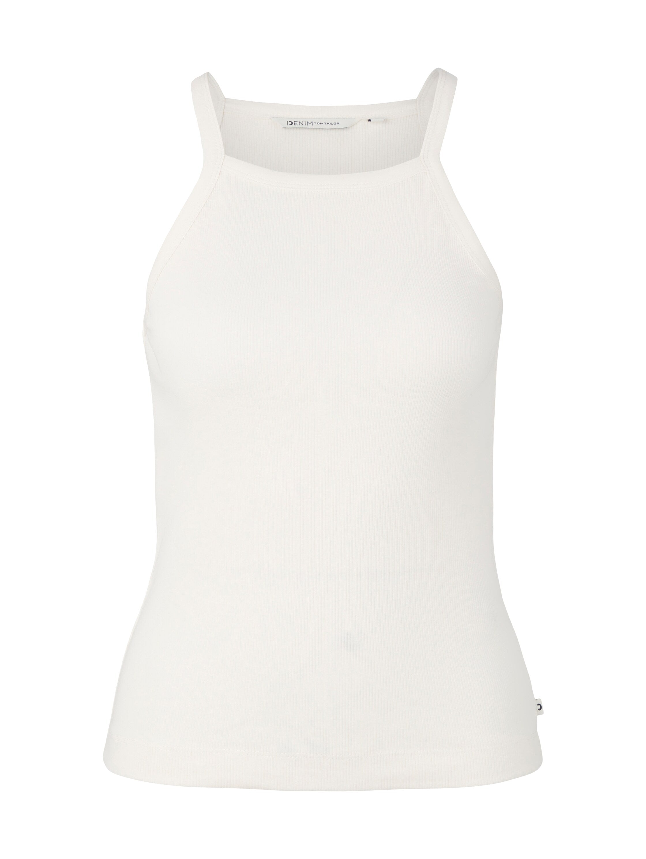 White Halter Neck Tank Top Tom Tailor