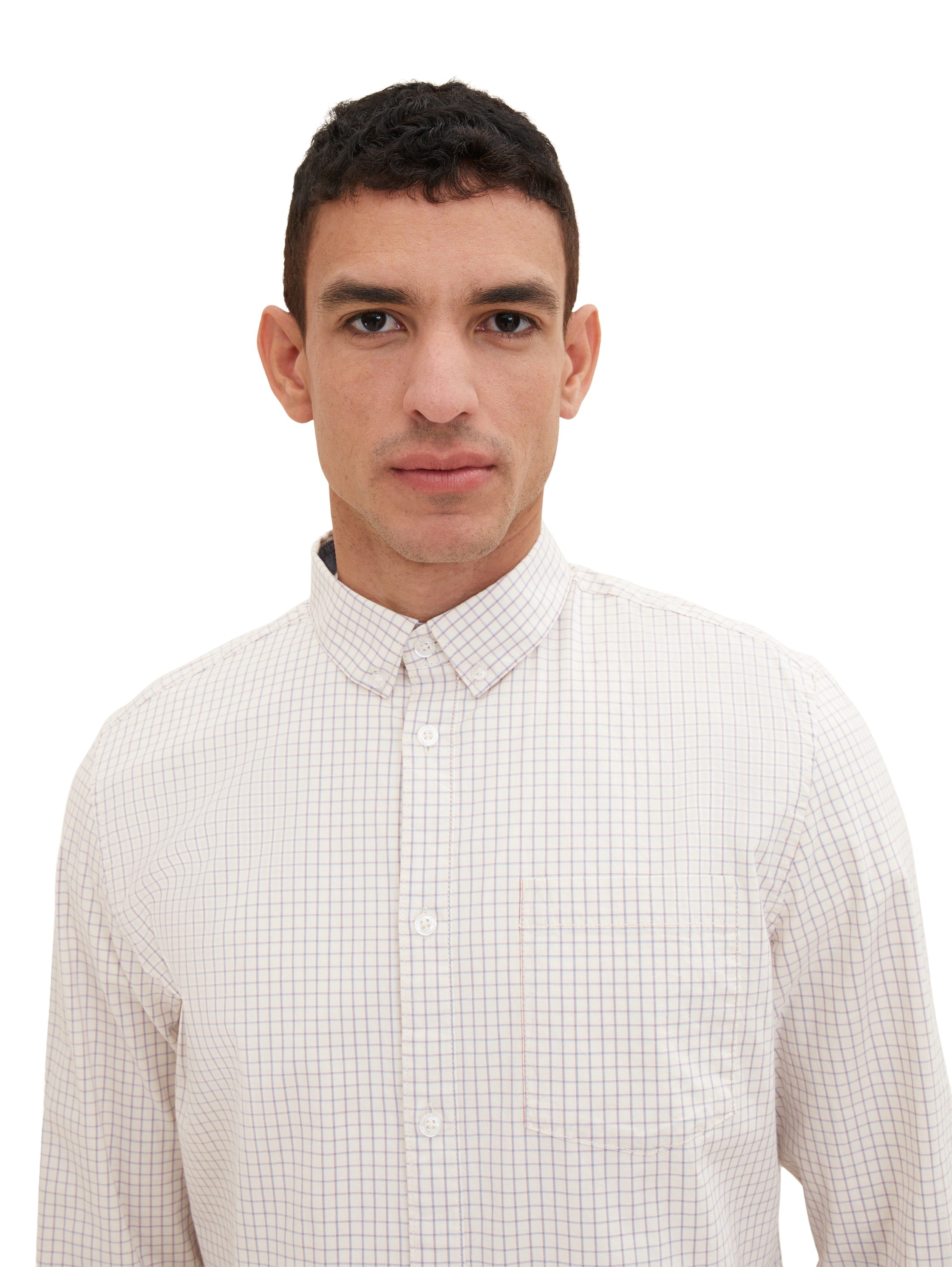 White Patterned Long Sleeve Shirt Tom Tailor