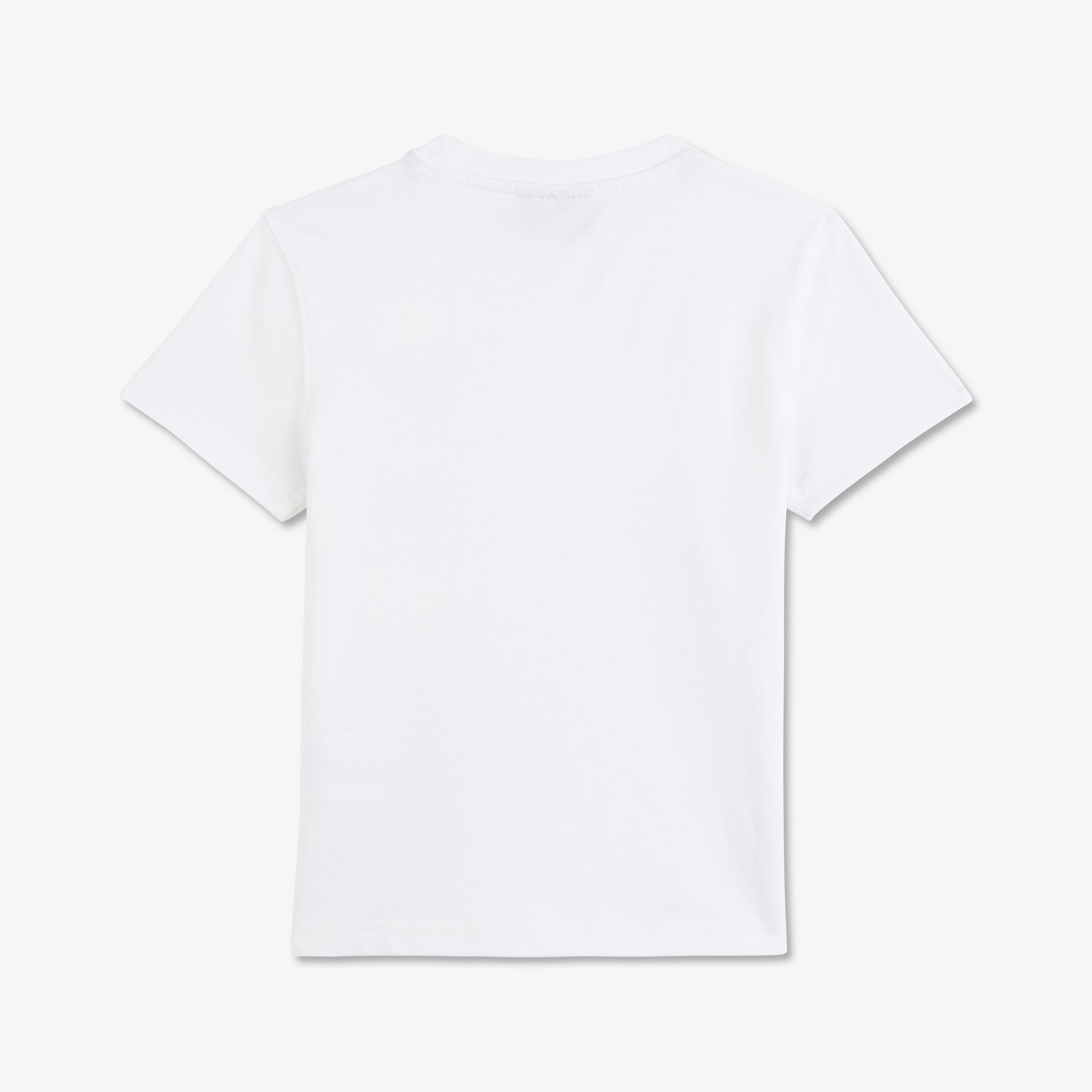 White T-Shirt With Multicoloured Screen Print - 02