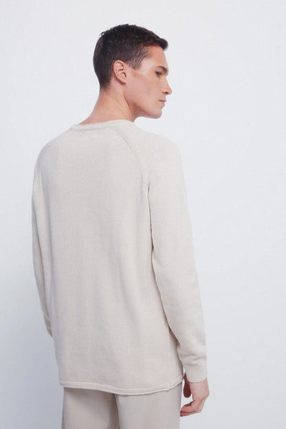 Springfield_Beige_Plain Neck -Neck Jumper_0032270_50_03