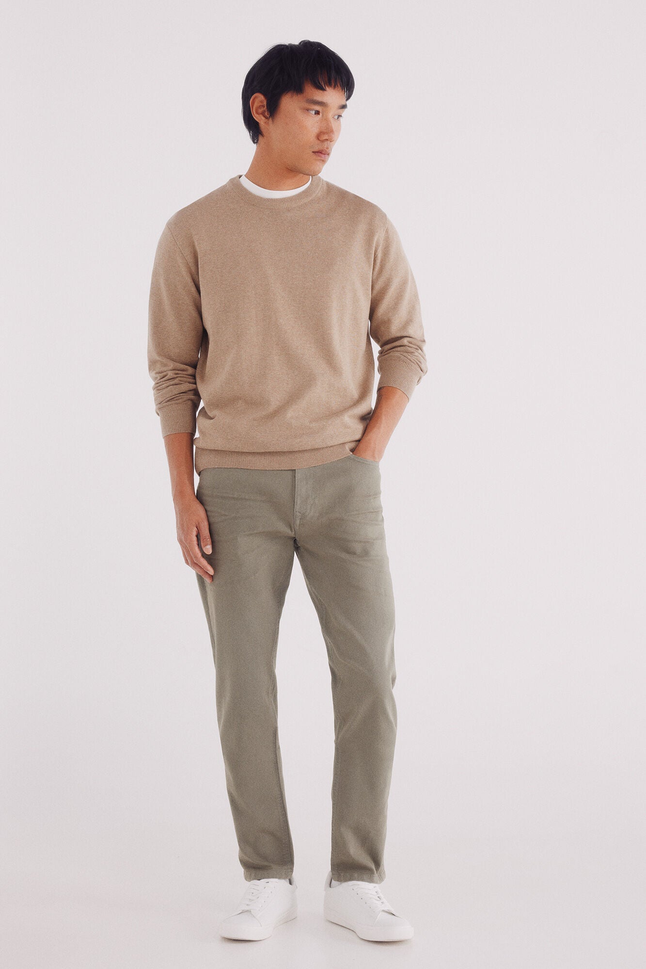 Springfield_Beige/Camel_Basic Jumper_0062732_52_03