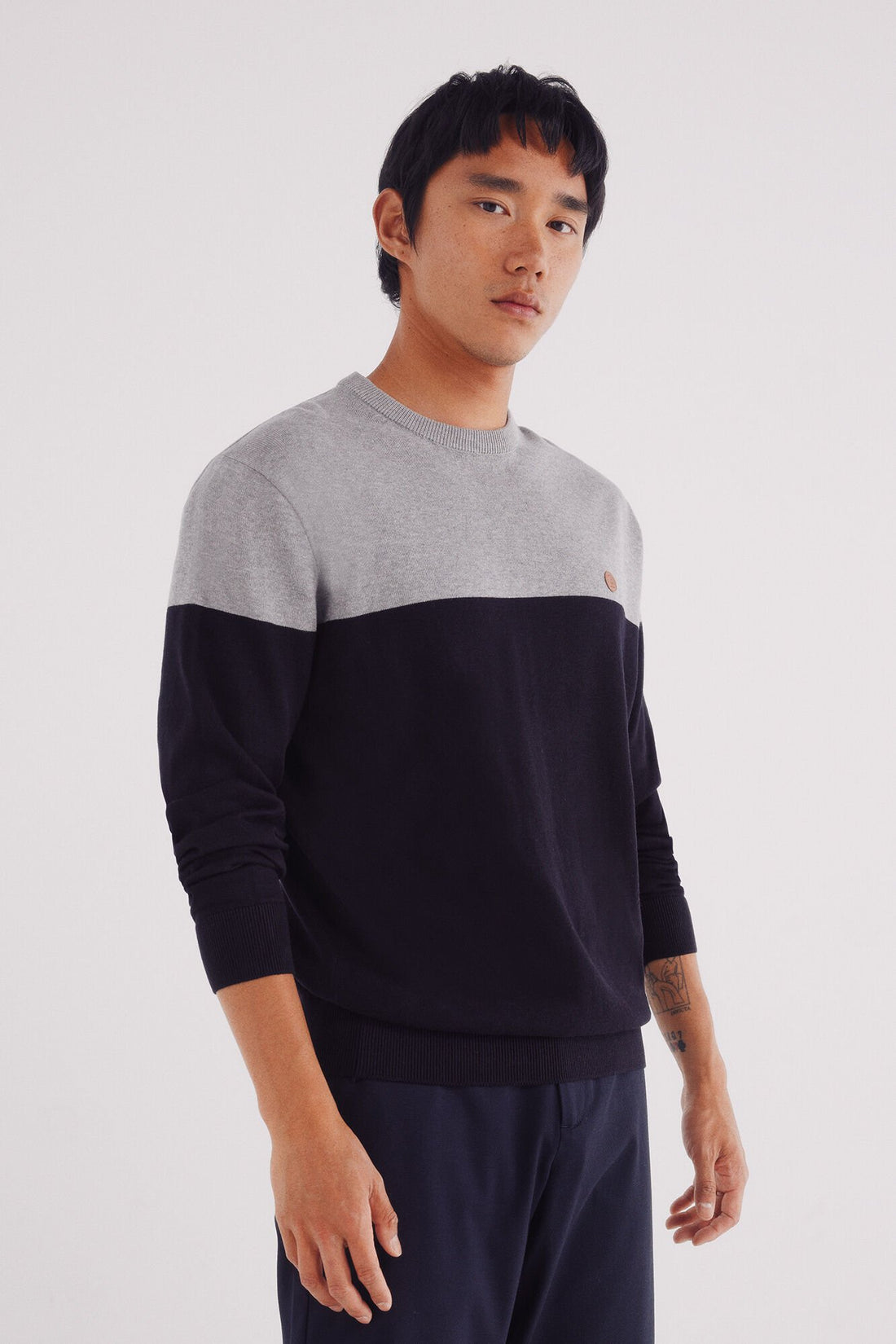 Springfield_Navy_Basic Color Block Jumper_0062734_10_01