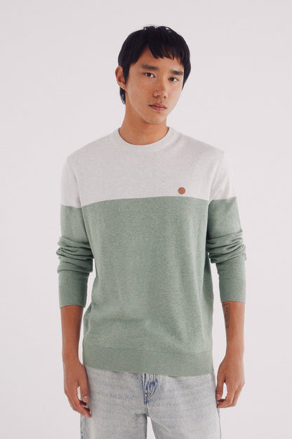 Springfield_Green_Basic Color Block Jumper_0062734_27_01