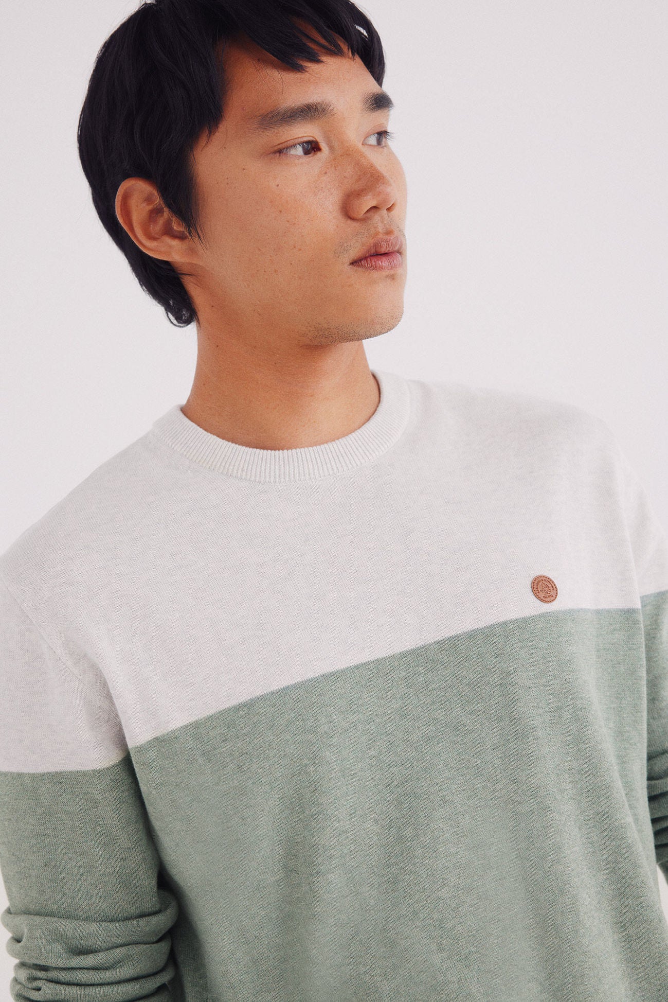 Springfield_Green_Basic Color Block Jumper_0062734_27_02