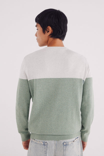 Springfield_Green_Basic Color Block Jumper_0062734_27_04