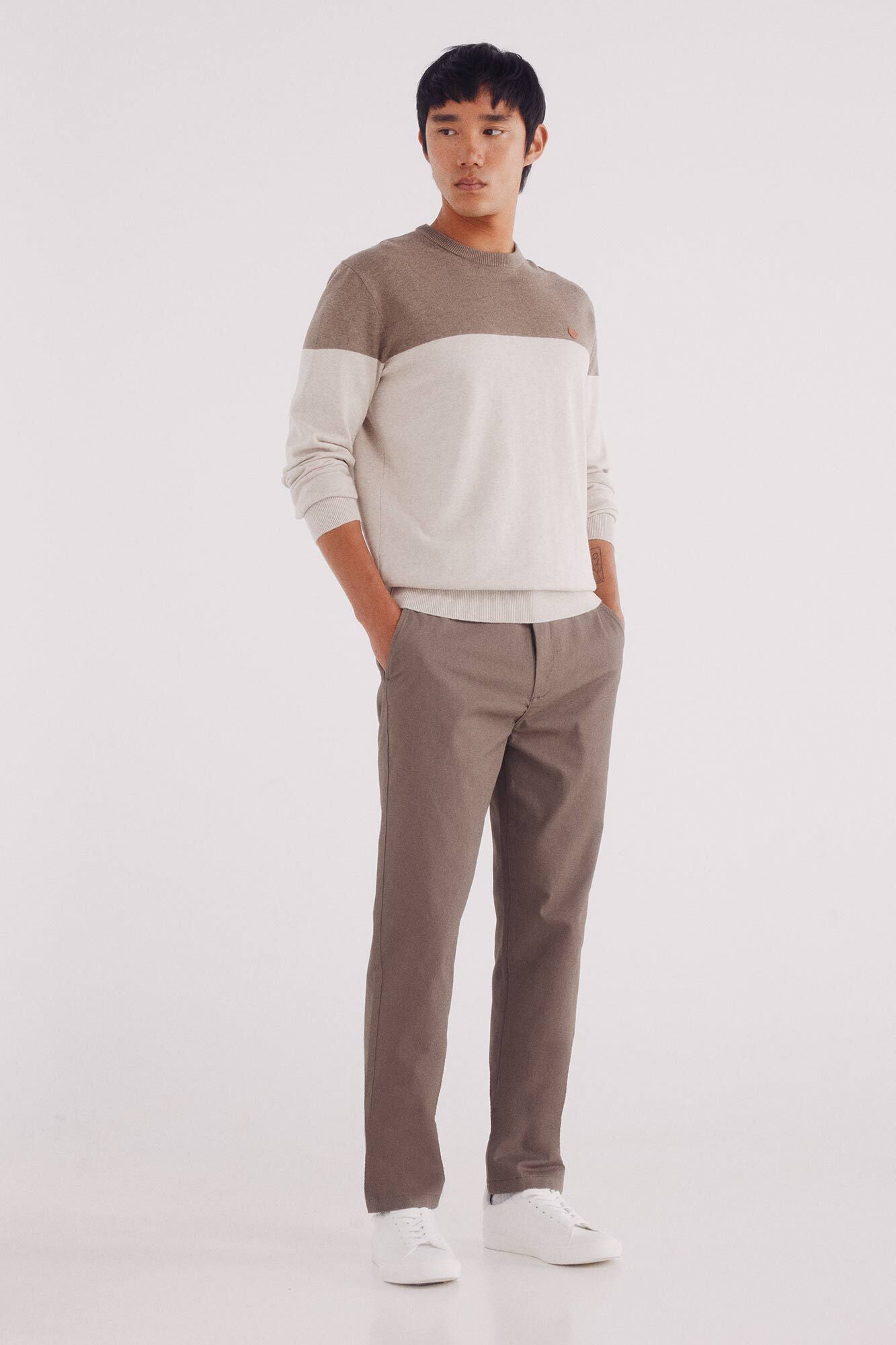 Springfield_Tan_Basic Color Block Jumper_0062734_35_03
