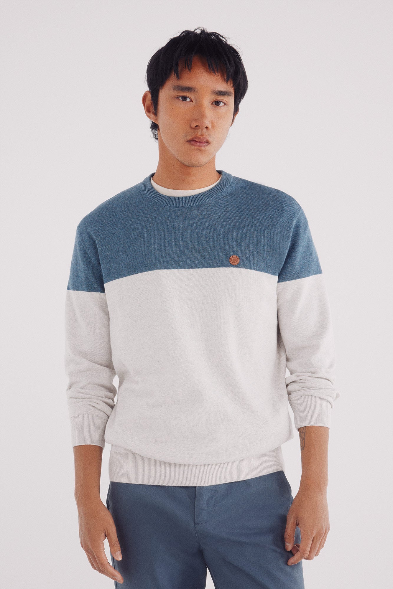 Springfield_Light_Grey/Silver_Basic Color Block Jumper_0062734_48_01