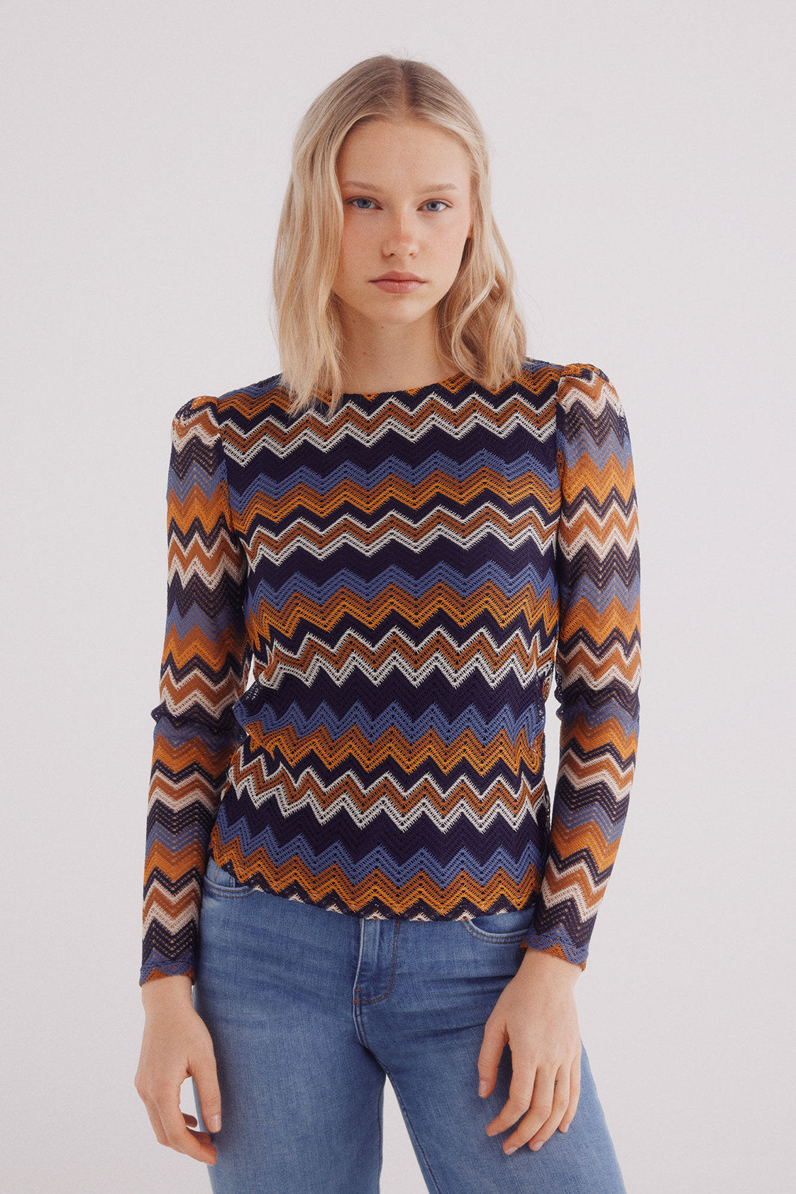 Springfield_Zigzag Structured T-Shirt_0079844_10_01
