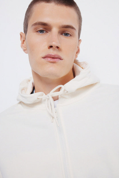 Springfield_White_Sweatshirt Hood with Zip Fastening_0092097_97_02