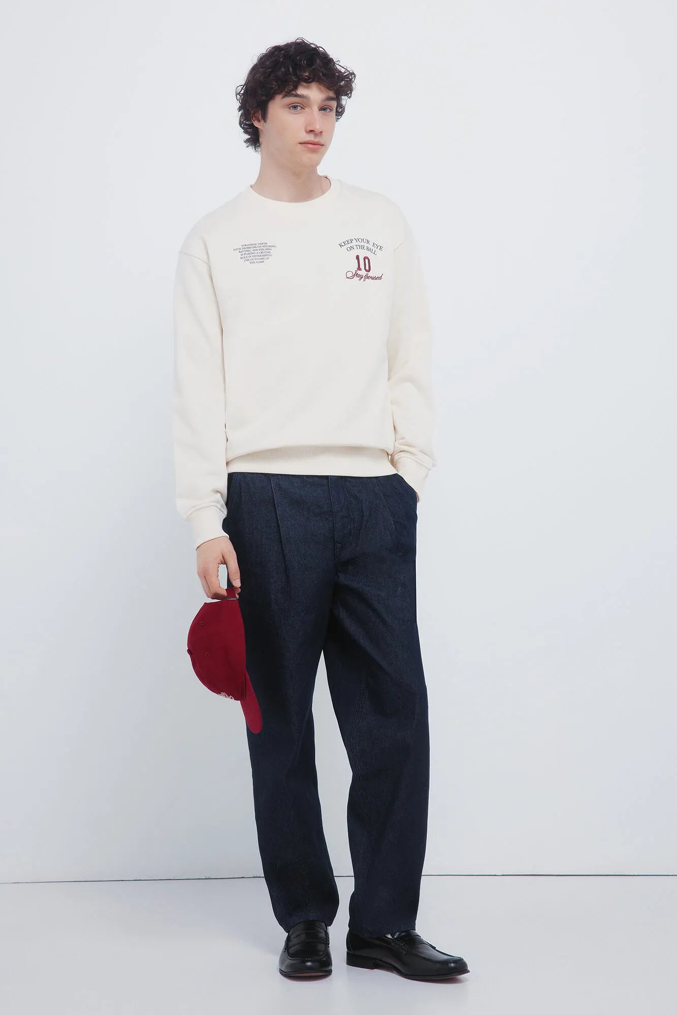 Springfield_White Print_Ball 10 Crew Neck Sweatshirt_0092099_97_06