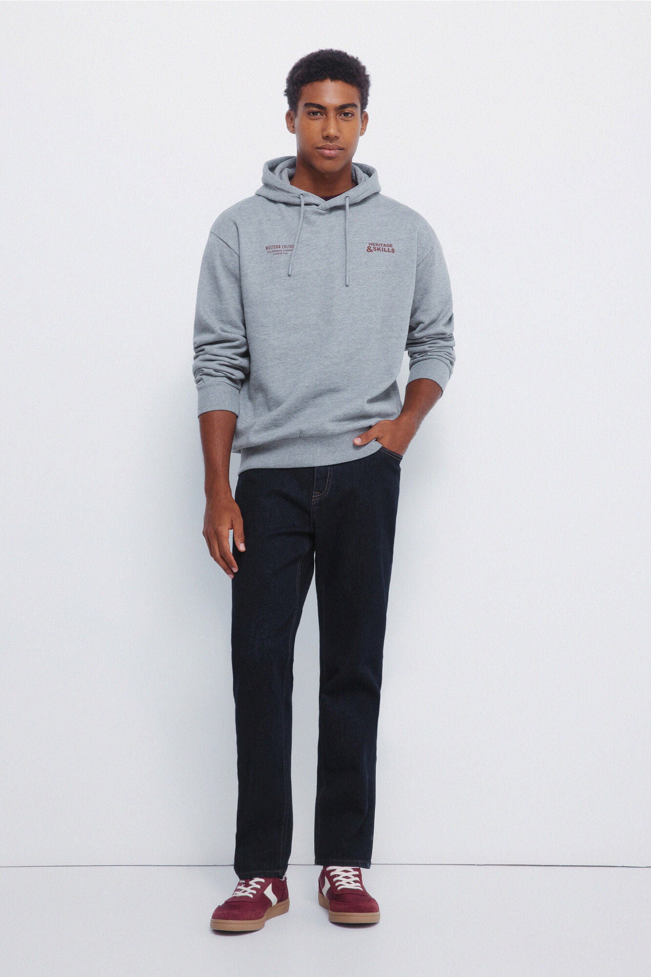 Springfield_Medium Grey_Sweatshirt Crew Neck with Patches_0092100_46_03
