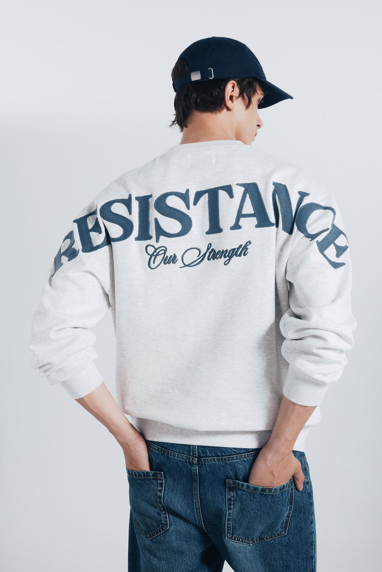 Springfield_Grey_Embroidered Sweatshirt Back_0092103_48_01