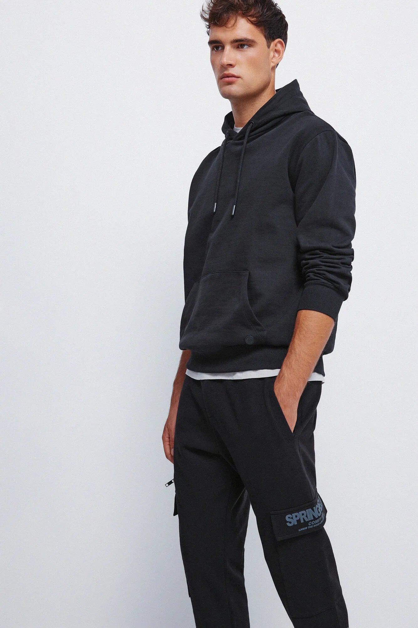 Springfield_black_Cargo Jogger Zip Fastening_0092114_01_03