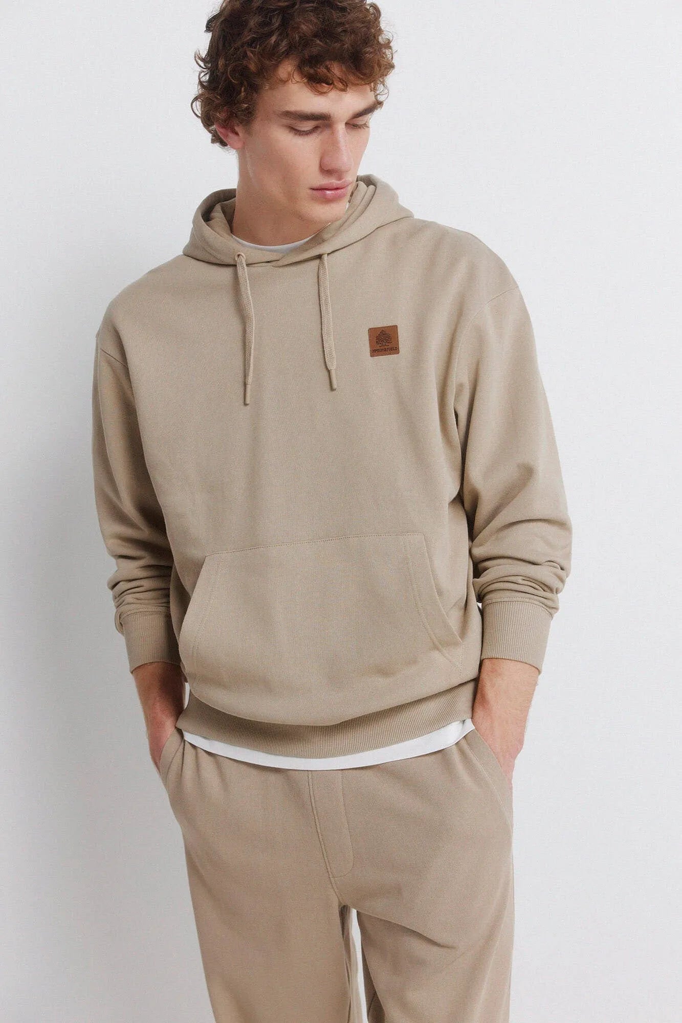 Springfield Beige Men Basic Jogger SKU: 0093184_36 Image 03