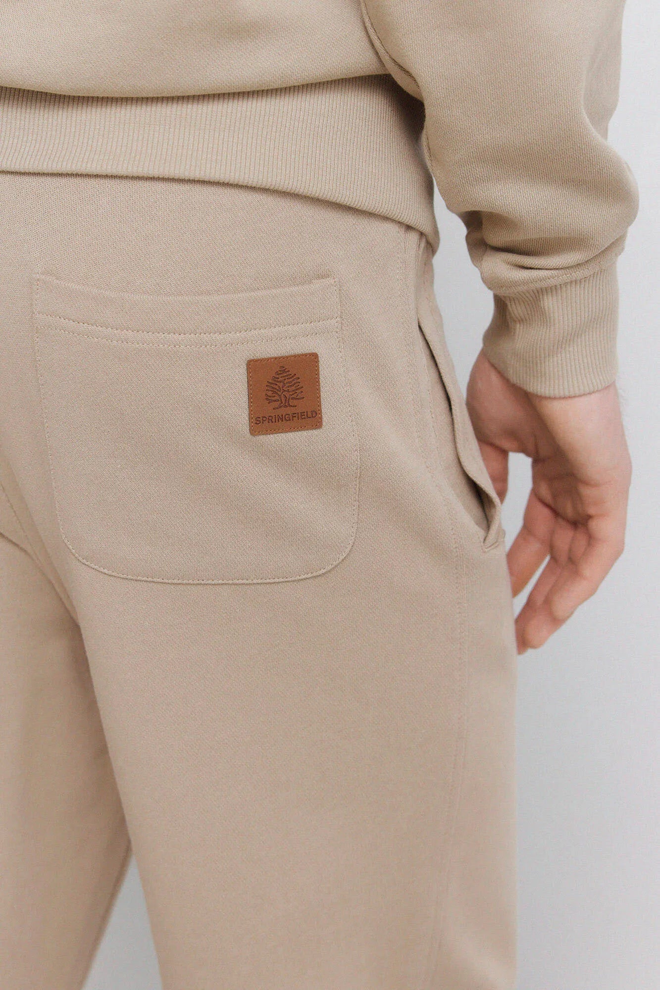 Springfield Beige Men Basic Jogger SKU: 0093184_36 Image 07