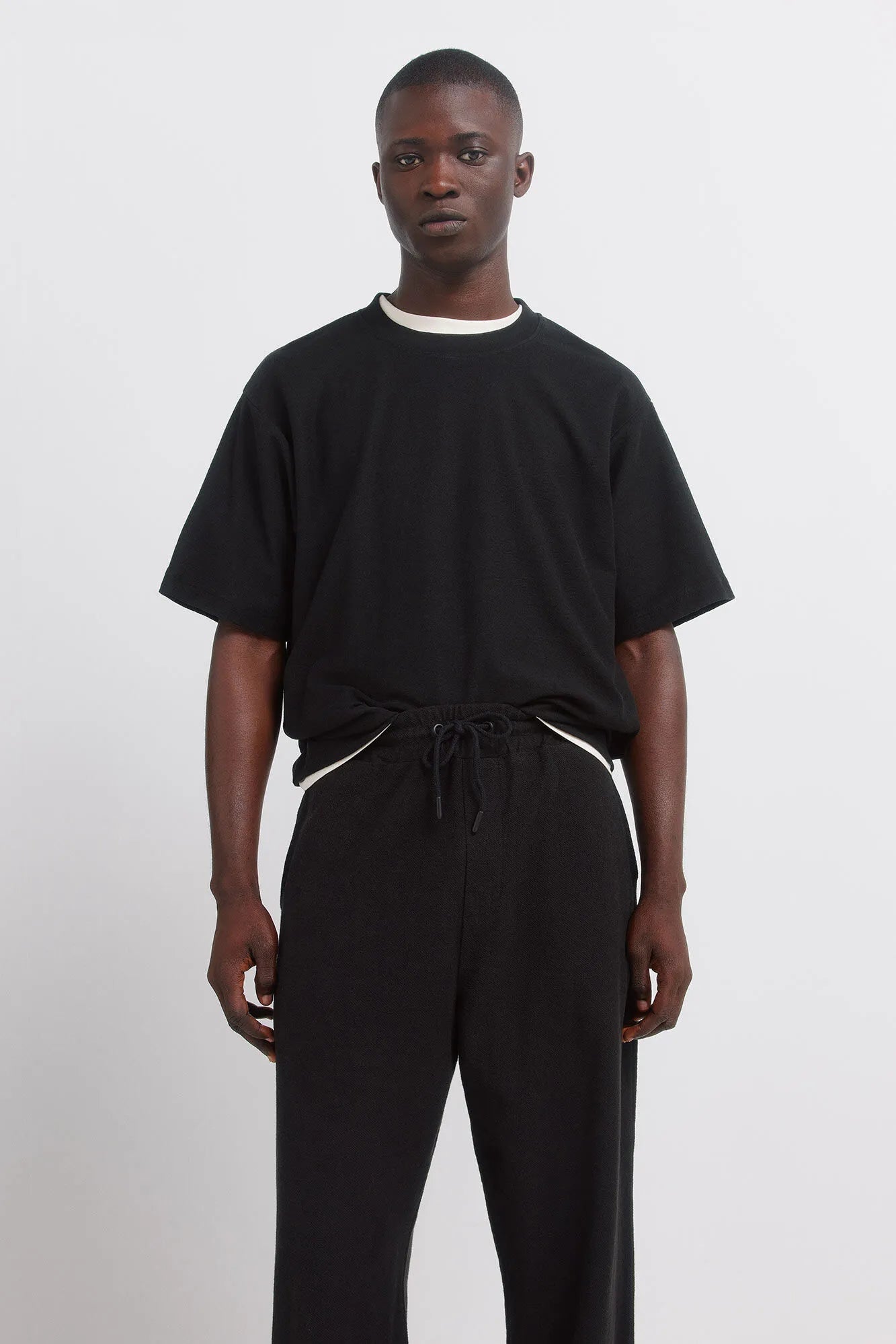Springfield Black Men Straight Jogger Trousers SKU: 0093188_01 Image 03