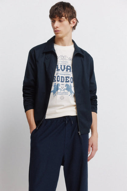 Springfield Blue Men Straight Jogger Trousers SKU: 0093188_12 Image 03