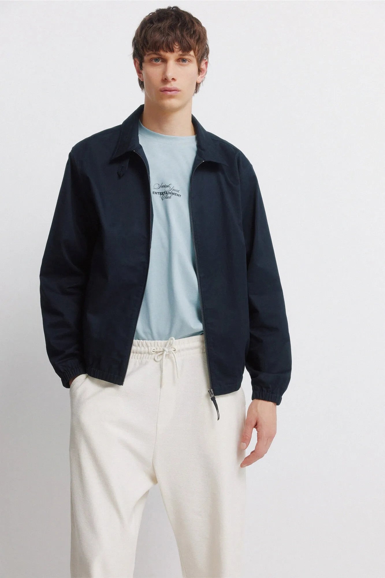 Springfield White Men Straight Jogger Trousers SKU: 0093188_97 Image 03