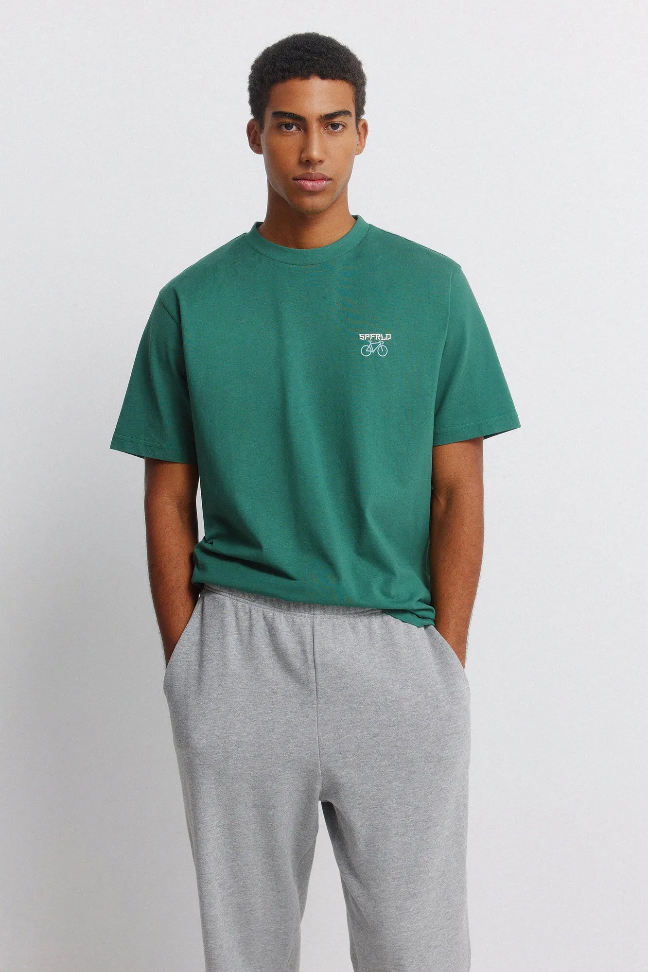 Springfield Gray Men Wide Jogger Trousers SKU: 0093194_46 Image 03