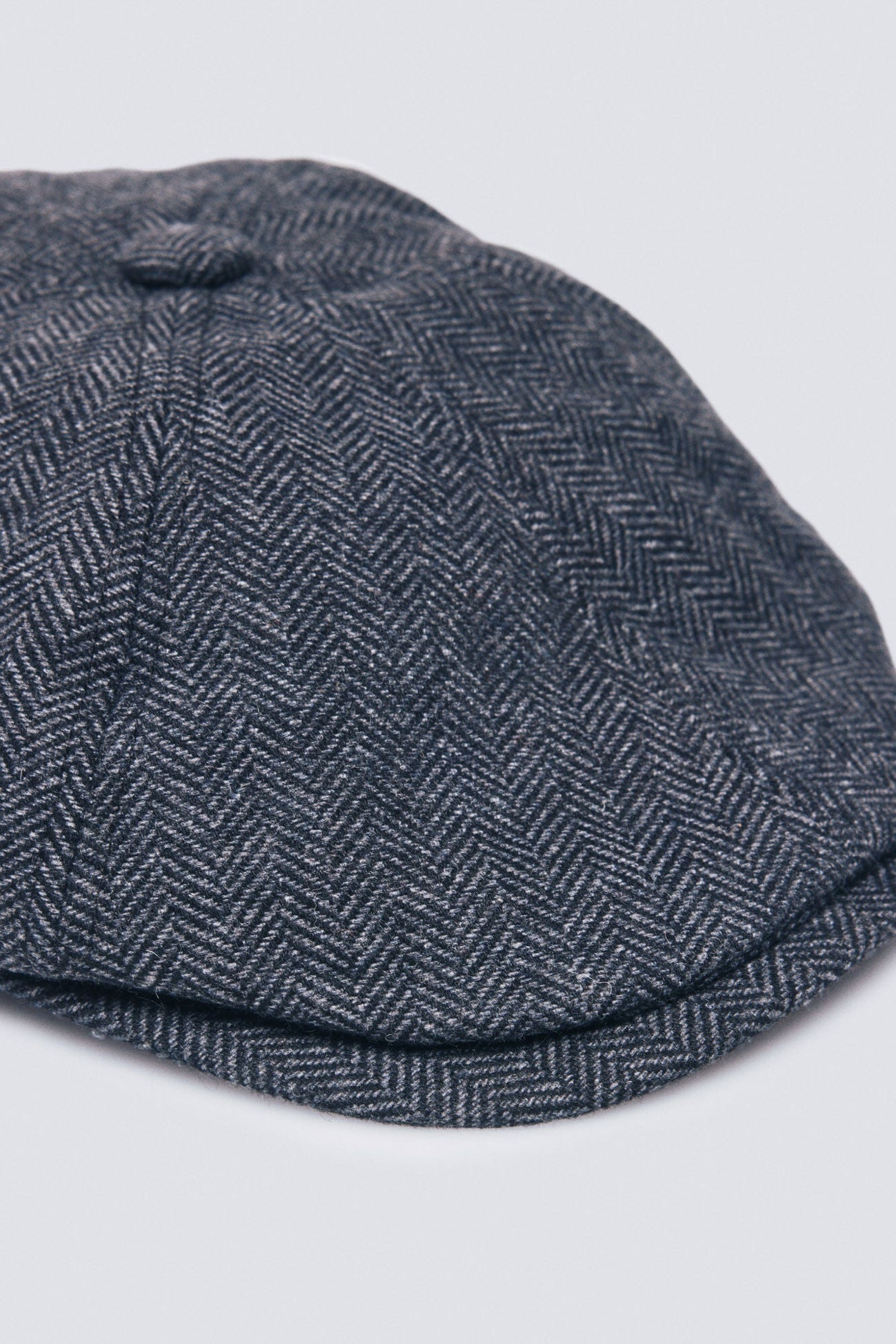 Springfield_Dark Grey_Grey Wool Blend Herringbone Flat Cap_0122837_42_03