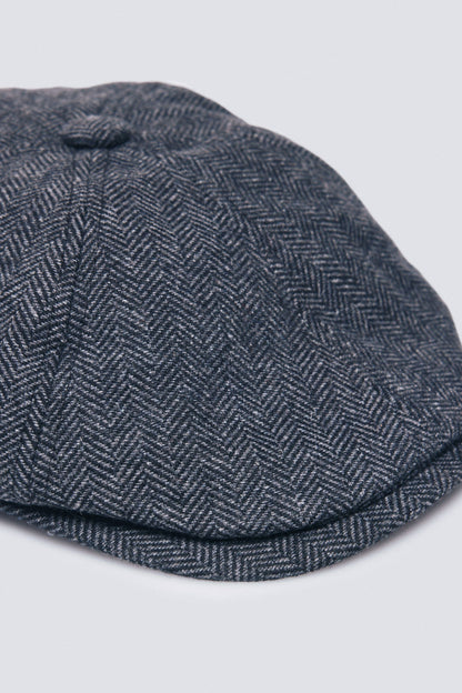 Springfield_Dark Grey_Grey Wool Blend Herringbone Flat Cap_0122837_42_03