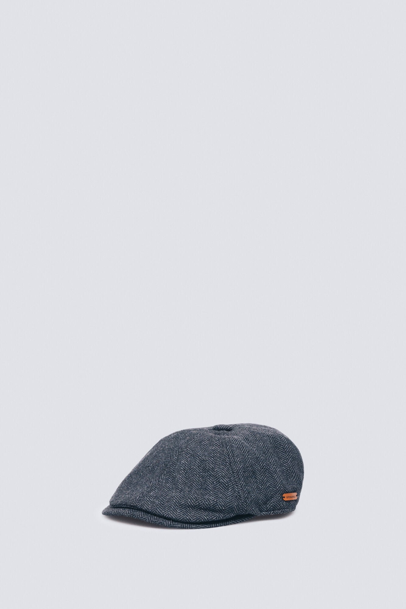 Springfield_Dark Grey_Grey Wool Blend Herringbone Flat Cap_0122837_42_05